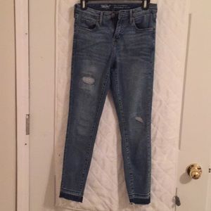 Mossimo high rise raw hem skinny jeans